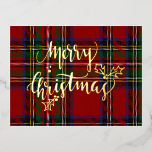 Folie Kerst Kerst Stewart Tartan Feestdagen Briefkaart