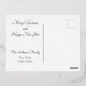 Folie kerstboom, eenvoudig ontwerp folie feestdagen briefkaart (Achterkant)