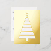 Folie kerstboom, eenvoudig ontwerp folie feestdagen briefkaart (Voorkant / Achterkant)