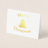 Folie Kerstboom - Kerst Vouwkaart Kaarten (Voorkant)