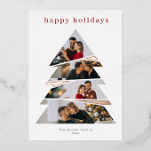 Folie kerstboomfeestkaart folie feestdagenkaart (Voorkant)