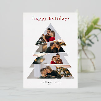 Folie kerstboomfeestkaart folie feestdagenkaart