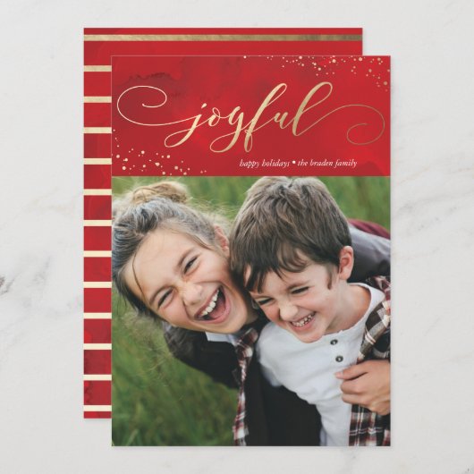 Folie kerstfeestdag Kaart (Voorkant / Achterkant)