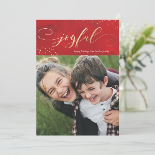 Folie kerstfeestdag Kaart (Staand voorkant)