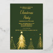 Folie kerstfeestdag kerstfeest uitnodiging (Voorkant)