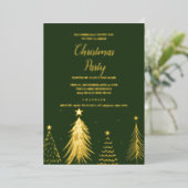 Folie kerstfeestdag kerstfeest uitnodiging (Staand Voorkant)
