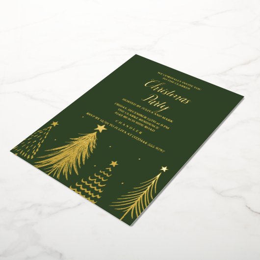 Folie kerstfeestdag kerstfeest uitnodiging (Gedraaid)