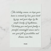 Folie Kerstkaart Folie Feestdagenkaart (Achterkant)