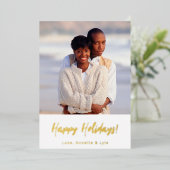 Folie kerstKaart Sjabloon | Happy Holiday (Staand Voorkant)