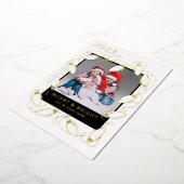 Folie kerstverlichting fotokaart folie feestdagenkaart (Gedraaid)