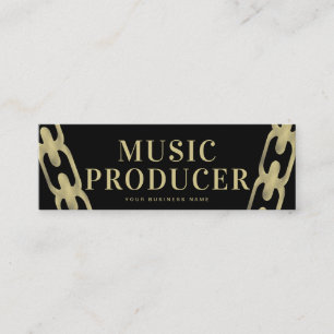 Folie Ketting Muziek Industrie Producent DJ BLACK Mini Visitekaartje