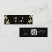 Folie Ketting Muziek Industrie Producent DJ BLACK Mini Visitekaartje (Voorkant / Achterkant)
