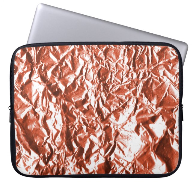 Folie koper laptop sleeve (Voorkant)