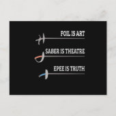 Folie: Kunstafsluiter Epee-omheining Briefkaart (Voorkant)