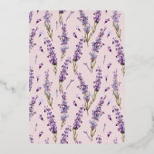 Folie Lavender Wedding Uitnodiging (Achterkant)