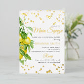 Folie Lemon Vrijgezellenfeest Folie Uitnodiging (Staand Voorkant)