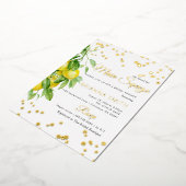 Folie Lemon Vrijgezellenfeest Folie Uitnodiging (Gedraaid)