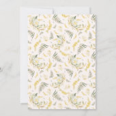 Folie Lijst Boho Wildflower Baby shower in Honor Kaart (Achterkant)