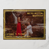 Folie Lijst Foto opslaan Datum Folie Uitnodiging (Voorkant)