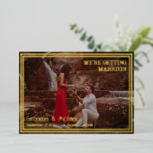 Folie Lijst Foto opslaan Datum Folie Uitnodiging (Staand Voorkant)