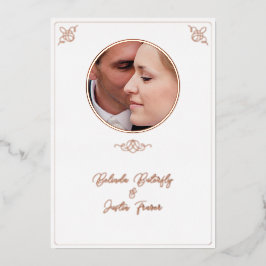 Folie Line Couple Wedding Invitation Folie Invitat Uitnodiging