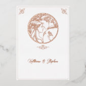 Folie Line Couple Wedding Invitation Folie Uitnodiging (Voorkant)