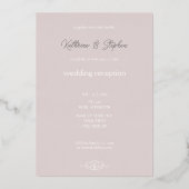 Folie Line Couple Wedding Invitation Folie Uitnodiging (Achterkant)