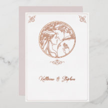 Folie Line Couple Wedding Invitation