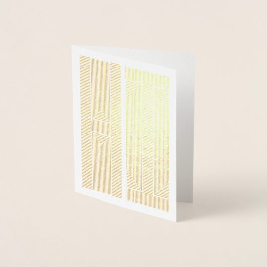 Folie Lineaire Hi Modern Typografische Note Card Kaarten (Voorkant)