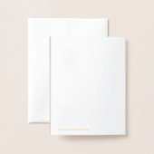 Folie Lineaire Hi Modern Typografische Note Card Kaarten (Met envelop)