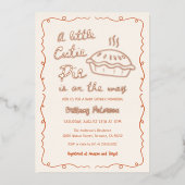 Folie Little Cutie Pie Baby shower Uitnodiging (Voorkant)