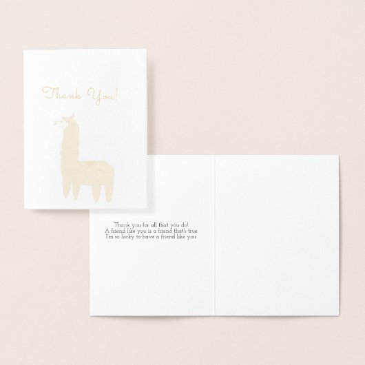 Folie Llama Dank u kaart (Display)