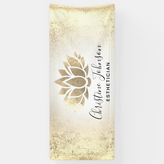 folie lotus | schoonheidsdeskundige spandoek (Verticaal)