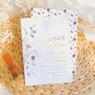 Folie Love in Bloom Wildflower Bruiloftsborrel Uitnodiging