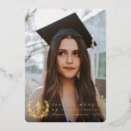 Folie MD Asclepius Afstuderen Foto aankondiging (Voorkant)