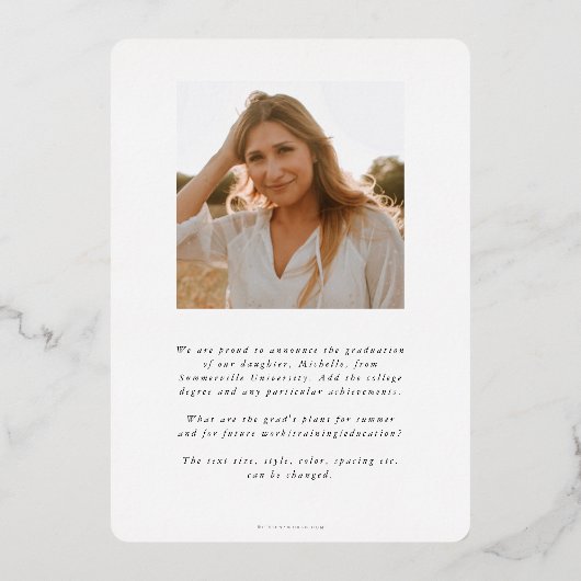 Folie MD Caduceus Afstuderen Foto aankondiging (Achterkant)