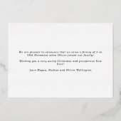 Folie Merrier Kerstfoto Geboorteaankondiging Feestdagenkaart (Achterkant)