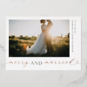 Folie Merry and Married Holiday Photo Card Folie Feestdagenkaart (Voorkant)