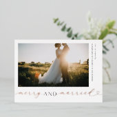 Folie Merry and Married Holiday Photo Card Folie Feestdagenkaart (Staand Voorkant)