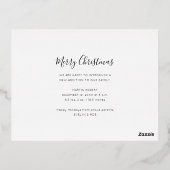 folie met elegante goudkoorts feestdagen briefkaart (Achterkant)