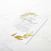 Folie met gouden persing Let bijzonder elegant bru Folie Uitnodiging (Gedraaid)