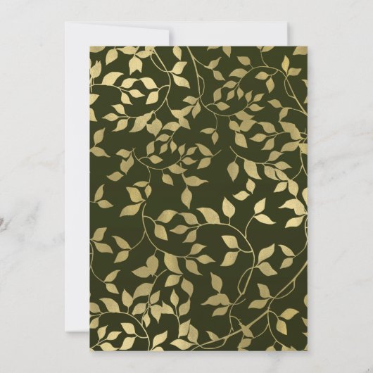 Folie met groene en goudvetjes Botanische lekkerni Kaart (Achterkant)