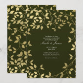 Folie met groene en goudvetjes Botanische lekkerni Kaart (Voorkant / Achterkant)