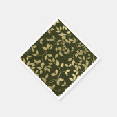 Folie met groene en goudvetjes Botanische lekkerni Servet (Hoek)