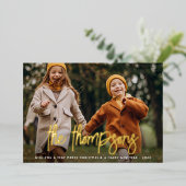 Folie met handschrift 2 Foto Holiday Feestdagenkaart (Staand Voorkant)