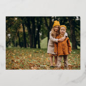 Folie met handschrift 2 Foto Holiday Feestdagenkaart (Achterkant)