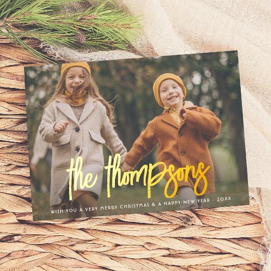 Folie met handschrift 2 Foto Holiday Feestdagenkaart