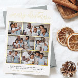 Folie met kerstcadeautjes 6 Foto Holiday Folie Feestdagenkaart<br><div class="desc">Voeg wat shine toe aan je kerstkaarten met echte gouden, zilveren of roos bladaluminium! Deze klassieke en tijdloze metallische stijl is zeker om een ander niveau aan uw kaarten toe te voegen. Het seizoen vieren met deze moderne en stijlvolle multifotorakaart van Cali Graphics! Dit eenvoudige ontwerp is voorzien van "vrolijke...</div>