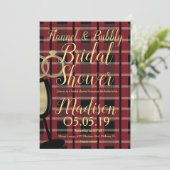 Folie met kerstflannel - Vrijgezellenfeest Kaart (Staand voorkant)