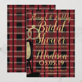 Folie met kerstflannel - Vrijgezellenfeest Kaart (Voorkant / Achterkant)